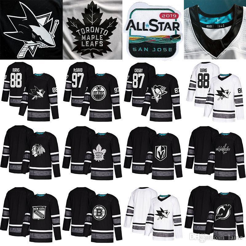 

2019 All Star Game hockey jerseys San Jose Sharks chicago blackhawks Hockey Jerseys Edmonton Oilers Vegas Golden Knights Toronto Maple Leafs, Black