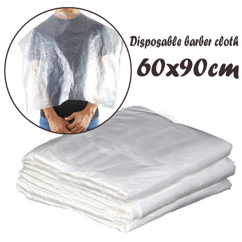 

50/100pc/lot Wholesale Disposable Hair Cutting Capes Washing Pads Hair Cutting Waterproof Apron Cape Clear Barber Cloth #N3
