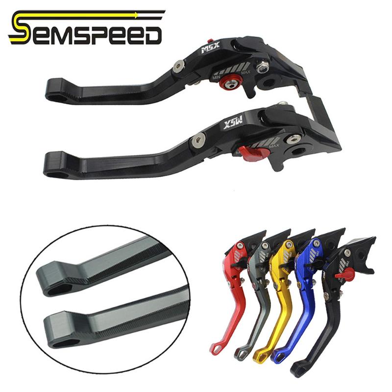 

SEMSPEED MSX GROM Motorcycle Adjustable 3D Rhombus Folding Brake Clutch Levers For MSX125 MSX 125 Grom 2014-2019 2020
