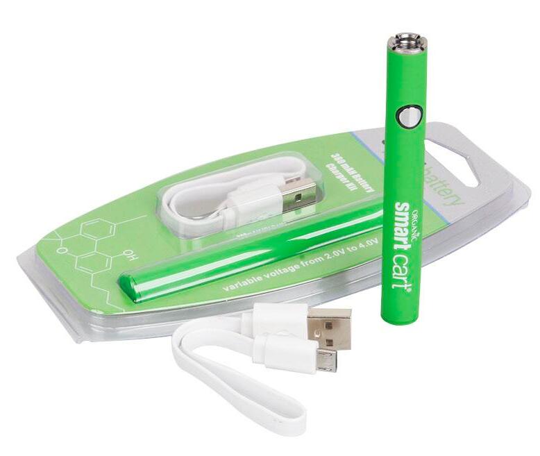 

SmartCart Battery 450mAh Preheat Variable Voltage Vape Pen Battery Smart Carts Bottom Usb Charging Vapor for Thick Oil Cartridge