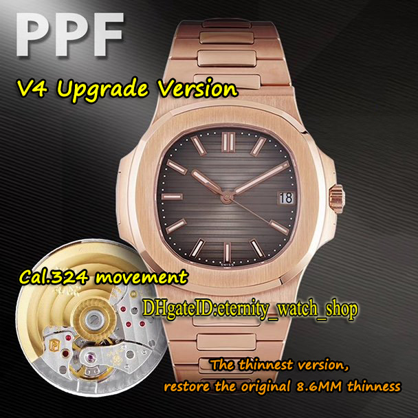 

eternity 2021 PPF V4 Upgrade version THK 8.6mm Cal.324 S C Automatic 5711 1R-001 Mens Watch Gradient Dial 18K-Rose-Gold Case Sport-Watches, Box