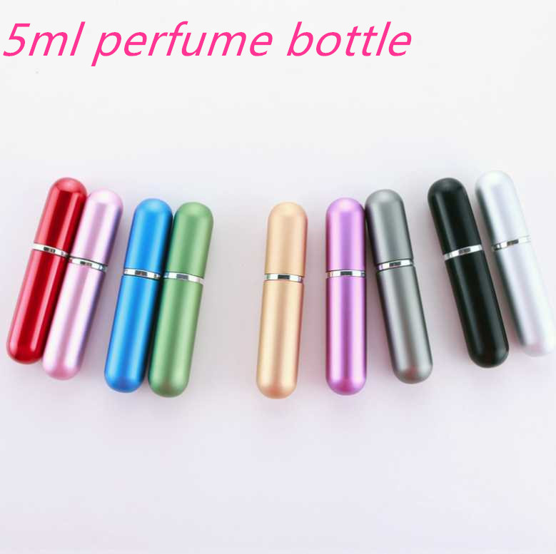 

Wholesale Portable 5 ml Travel Mini Container Aluminum Refillable Perfume Spray Bottle Empty Cosmetic Containers Perfume Bottle
