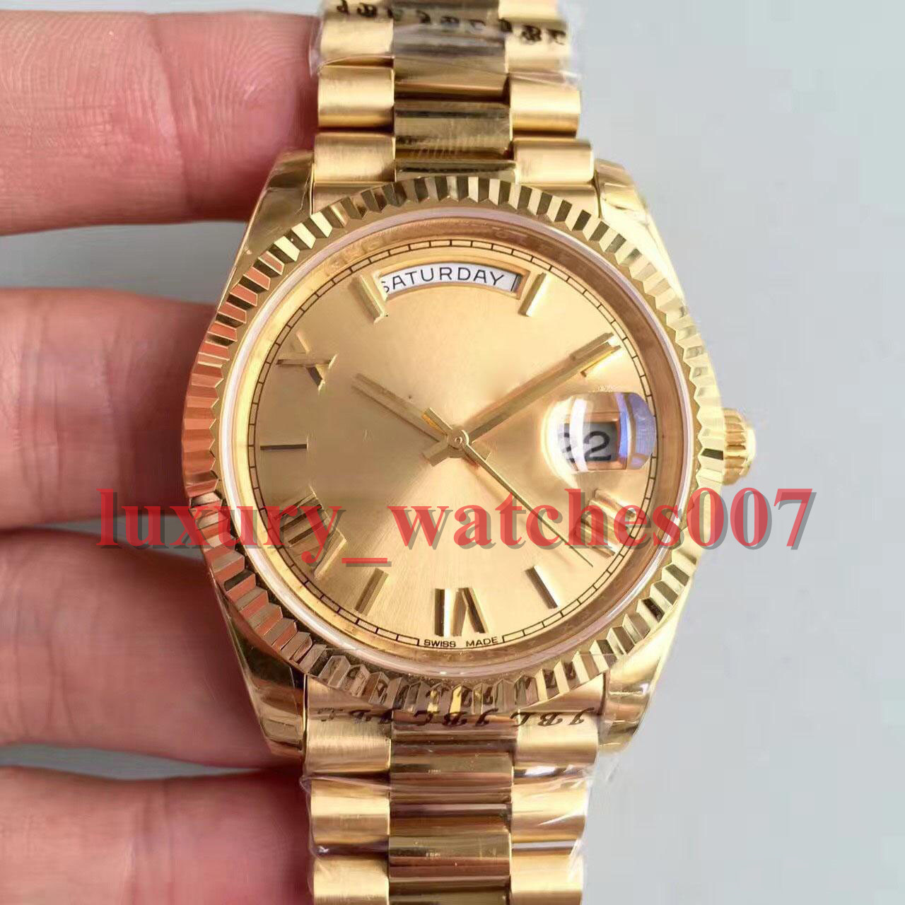 2019 Hot Men Luxury Watch New 18K Gold 40MM 228238 Mechanical Sapphire Watches High Quality Automatic Movement Stainless Steel Wristwatches-image-442916281