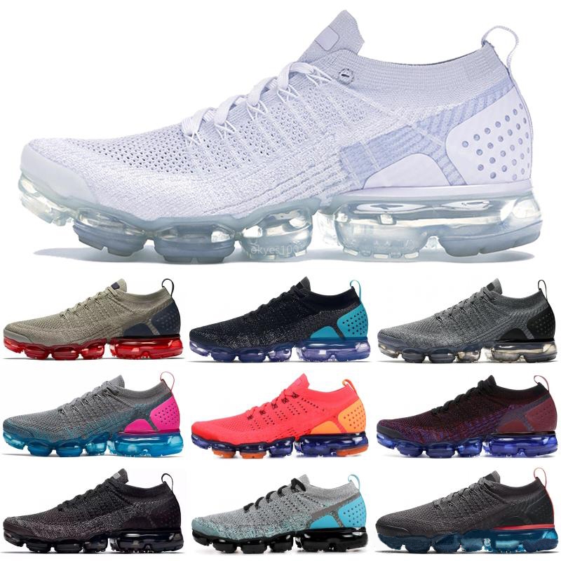 

2020 news Chaussures Moc 2 Laceless 2.0 Running Shoes Triple Black Designer Mens Women Sneakers Fly White knit cushion Trainers Zapatos
