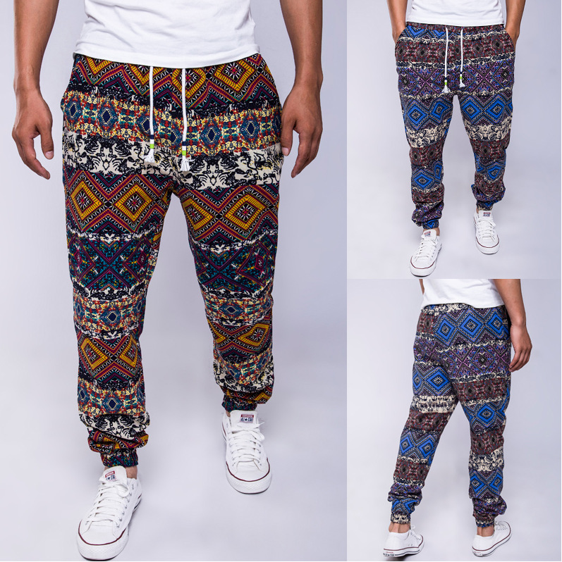 

Newest Men's Leisure Pants Fashion Style 2020 Multi Colors -xxl Sizes Men Cotton and Leisure Tie Trousers Pantalon Hombre