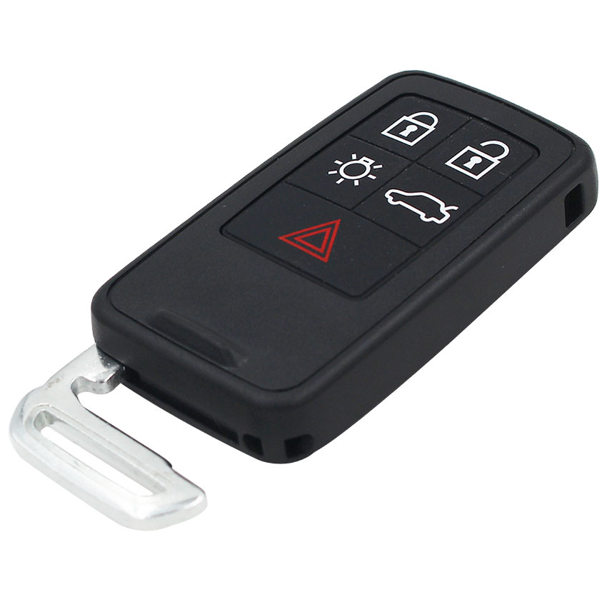 5Button à distance clé Smart Car Key Fob 434Mhz ID46 Chip pour XC60 S60 S60L V40 V60 S80 XC70 Non circoncis Lame