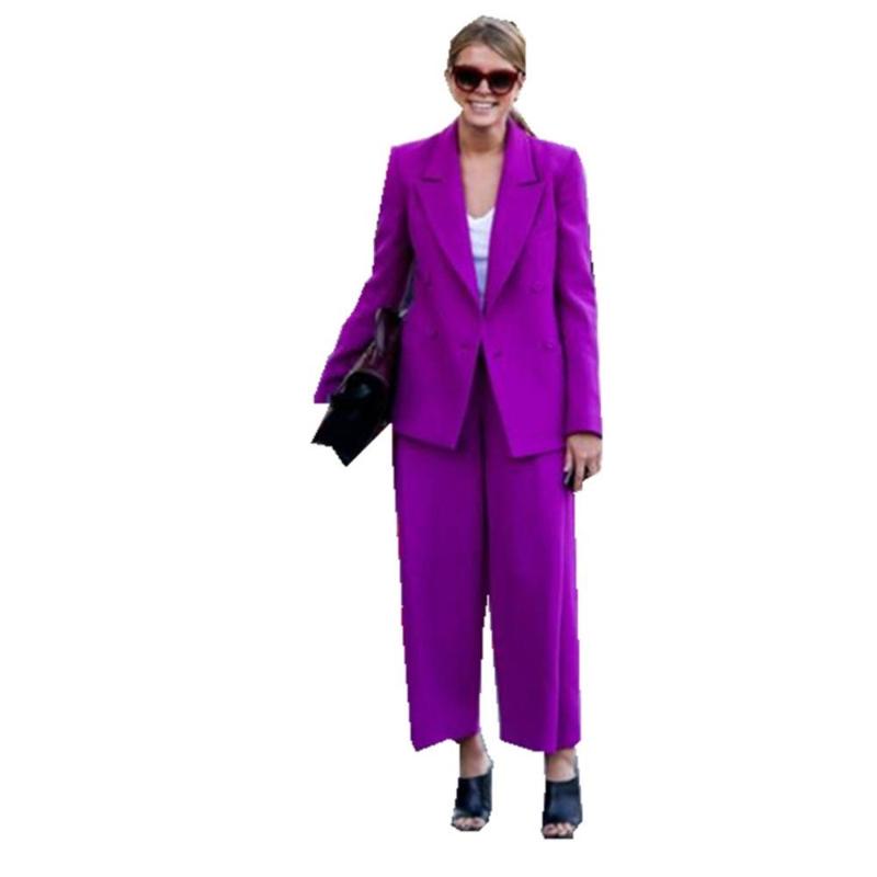 

Purple Women Busines Pant Suits Jacket+Pants Women Business Womens Pantsuit Office Uniform Style Female Trouser Suit Custom Made, 001