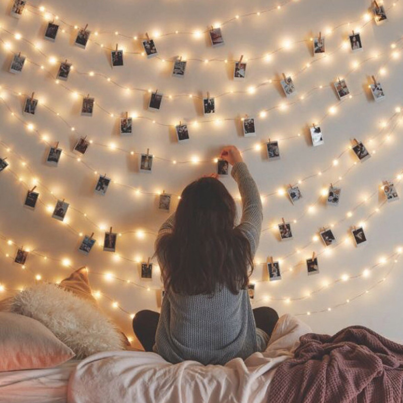 

1/2/5/10m Photo Clip LED String Lights New Year Christmas Decorations for Home Christmas Ornaments Tree Decor Navidad