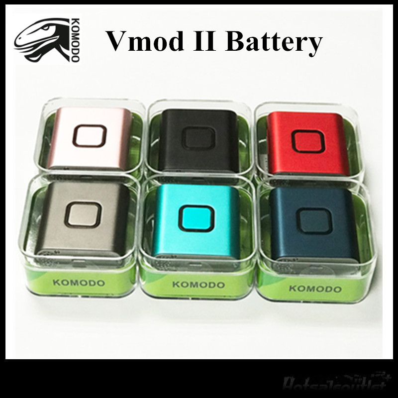

Original Vapmod Komodo VMOD II Battery 900mah Preheat VV Vape Mod Battery Kit With Adapter For 510 Cartridges Atomizers, Multi