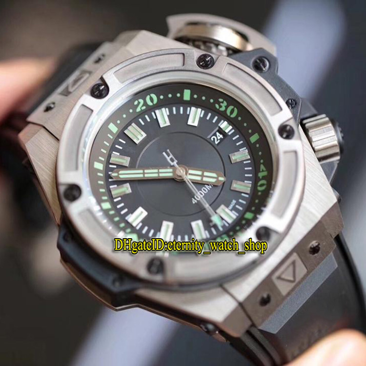 

Top version 48mm Titanium Case 731 Green Dial 1400 Automatic Mechanical Mens Watch Sapphire Rubber Sport Watches eternity watch shop 1190, Box