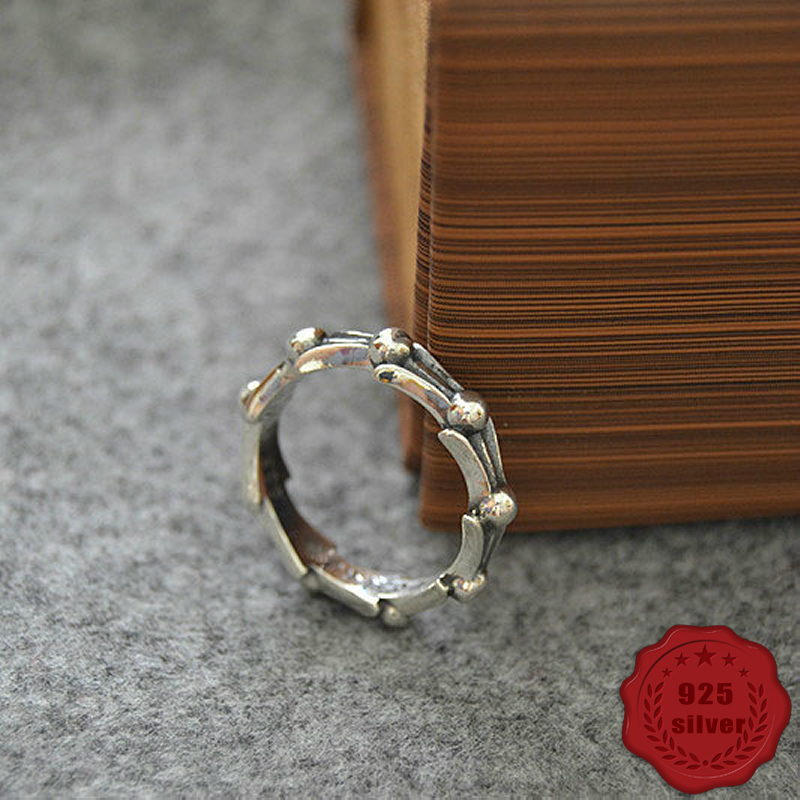 

925 sterling silver ring trend personality jewelry punk style street dance hip hop simple cross flower shape 2018 new hot