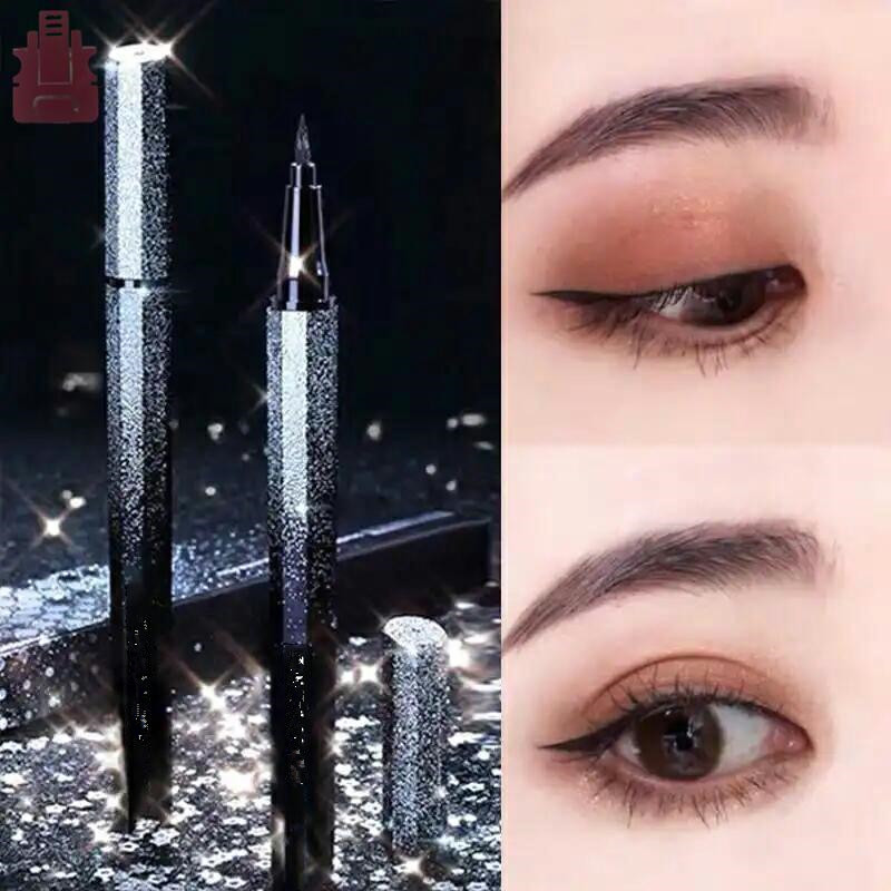 

Starry Sky Eyeliner Pencil Black Brown Liquid Waterproof Long Lasting Make Up Easy To Wear Natural Fine Drawing Eye liner Pen, 2cs eyeliner stencil