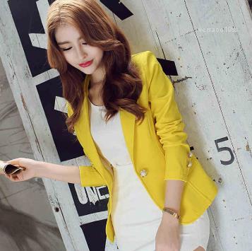 

Coat Fashion Solid Long Sleeve One Button Jacket Women Spring Work Outerwear OL Slim Suit Blazer, Green