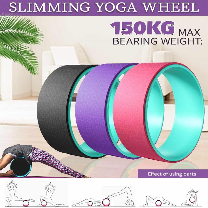 

Yoga Wheel 13" for Stretching Strongest & Most Comfortable Yoga Prop Wheel,Comfortable Support for Poses Backbends, Black