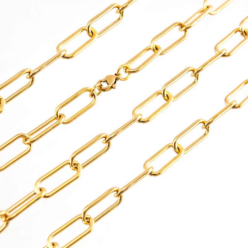 

Silver/Gold Stainless Steel Lock Chain Necklace For Women Men Gothic Handmade Heavy Duty Padlock Choker Metal Collar