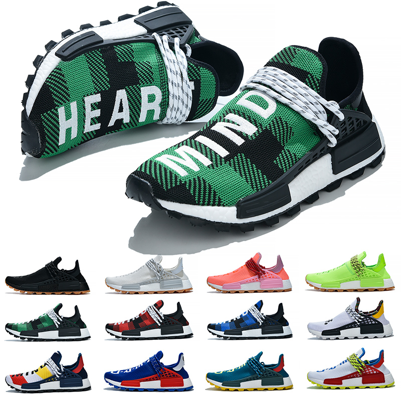 

2019 Human Race NMD Outdoor Running Shoes Pharrell Williams Hu trail Oreo Nobel ink Black Nerd Sneakers Men Women Sport Shoes, Item1