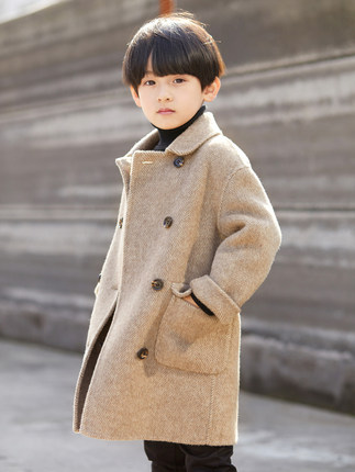 

Linda store extra shipping Boys double-faced cashmere coat children's wool woolen coat 2018 new winter ocean tide children's woolen coat, Fear of god