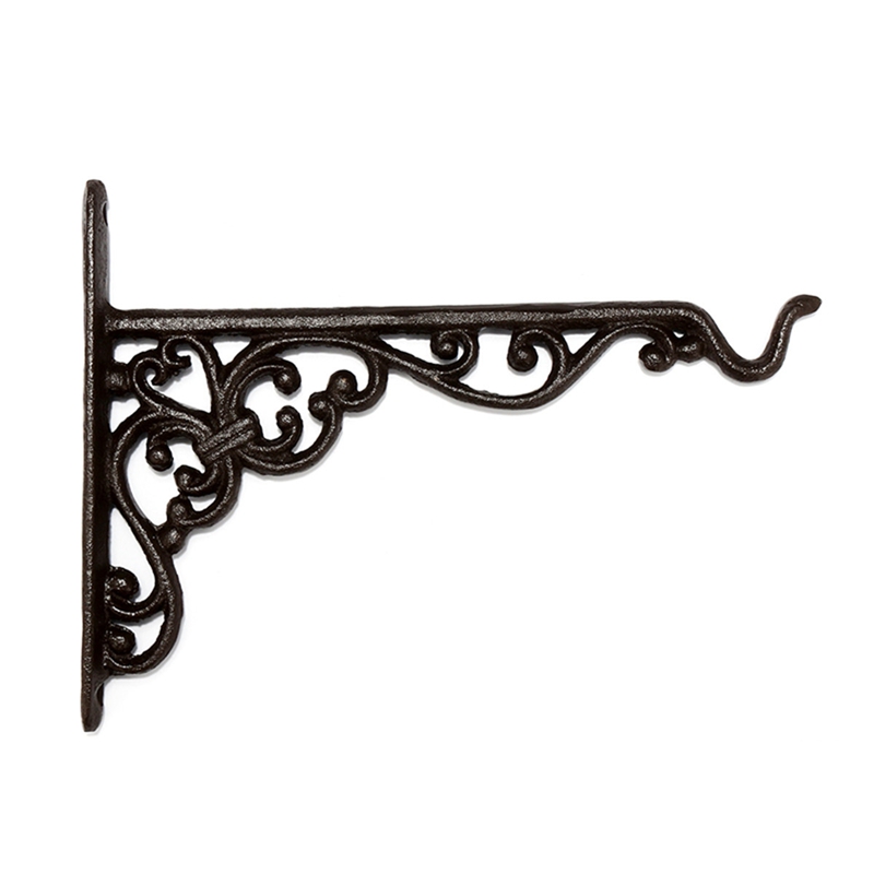 

New Cast Iron Hanger Wrought Iron Garden Hook Flower Pots Basket Wall Hanger Bracket With Expansion Screw