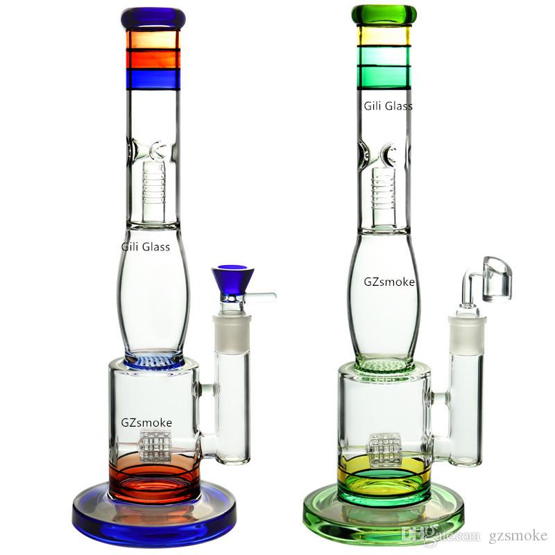 

tall vortex recycler oil rigs thick glass bongs gear perc water pipes dab oil rigs hookahs hot honeycomb hitman with bowl