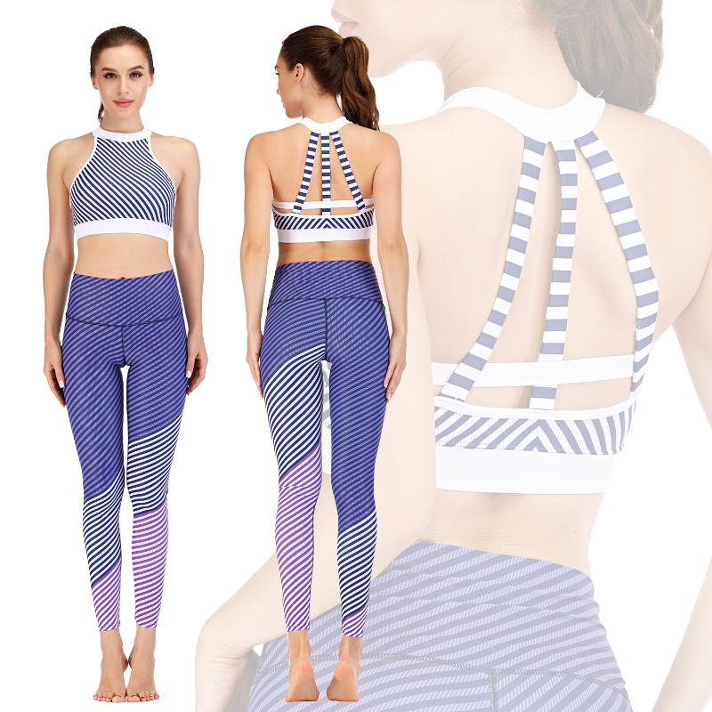 

2PCS/Set Vest + leggings Fitness Women Yoga Suit High Stretchy Workout Sport Set Padded Sports Bra High Waist Sports Legging Gym, Top only