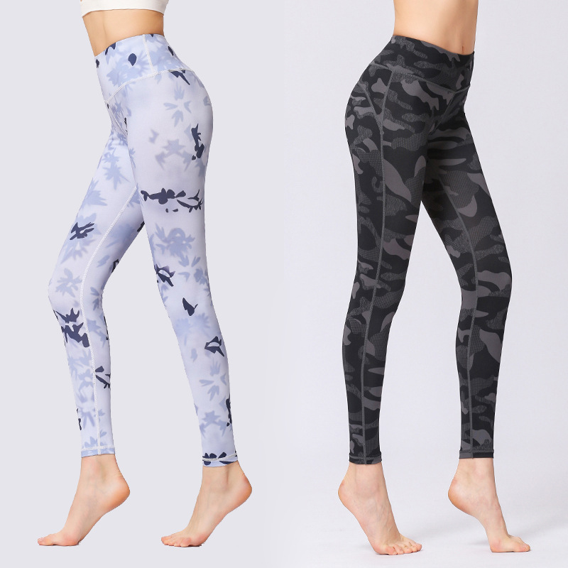 

Women Yoga Pants Leggings Sport Fitness Female Camo Printed Gym Bottoms Sportswear Slim Running Elastic Soft Flexible Exercise, Yh24