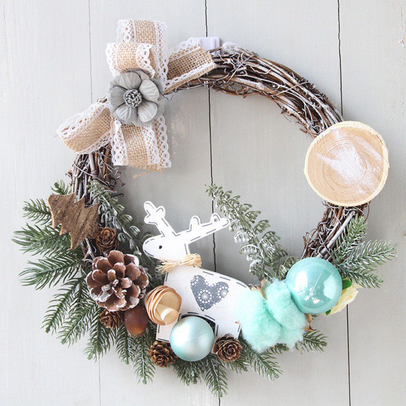 

Christmas Tree Wreath Portable Plant Rattan Densifying 25cm Festive Party Supplies Dropshipping