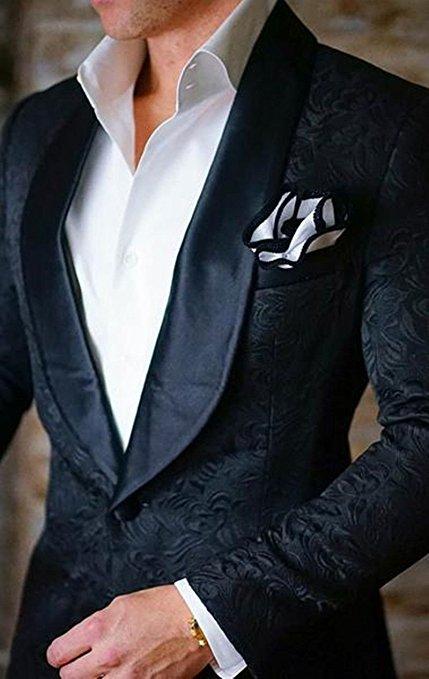 

Black Embossing tuxedos groom wedding men suits mens wedding suits tuxedo costumes de smoking pour hommes men(Jacket+Pants+Tie) 027, Same as image