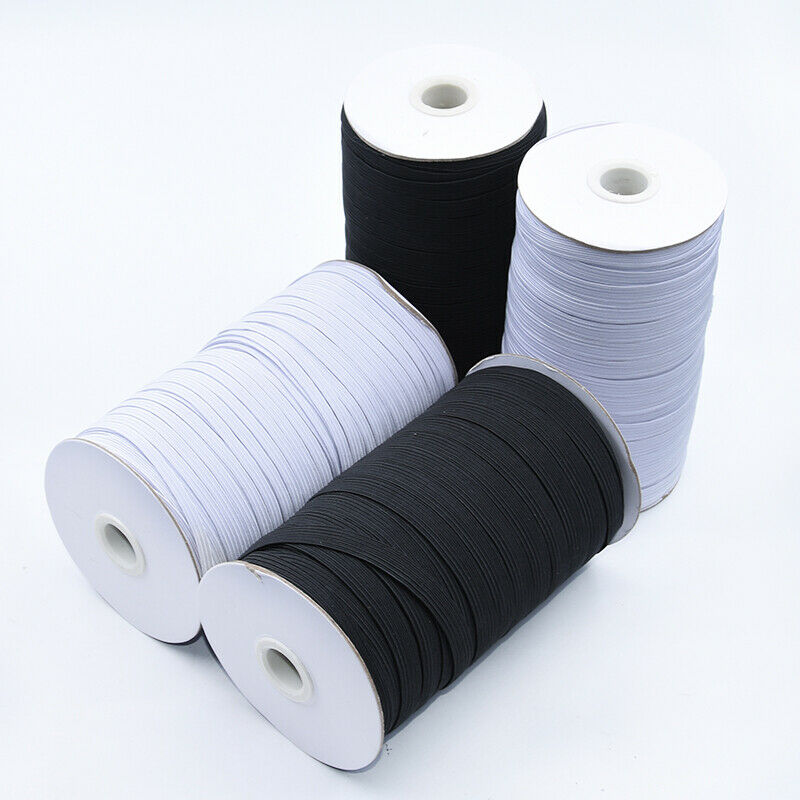144 Yard 3mm DIY Braided Elastic Band Cord Knit Band Sewing Strench Fabric for Handmade Face Cover-image-535542431