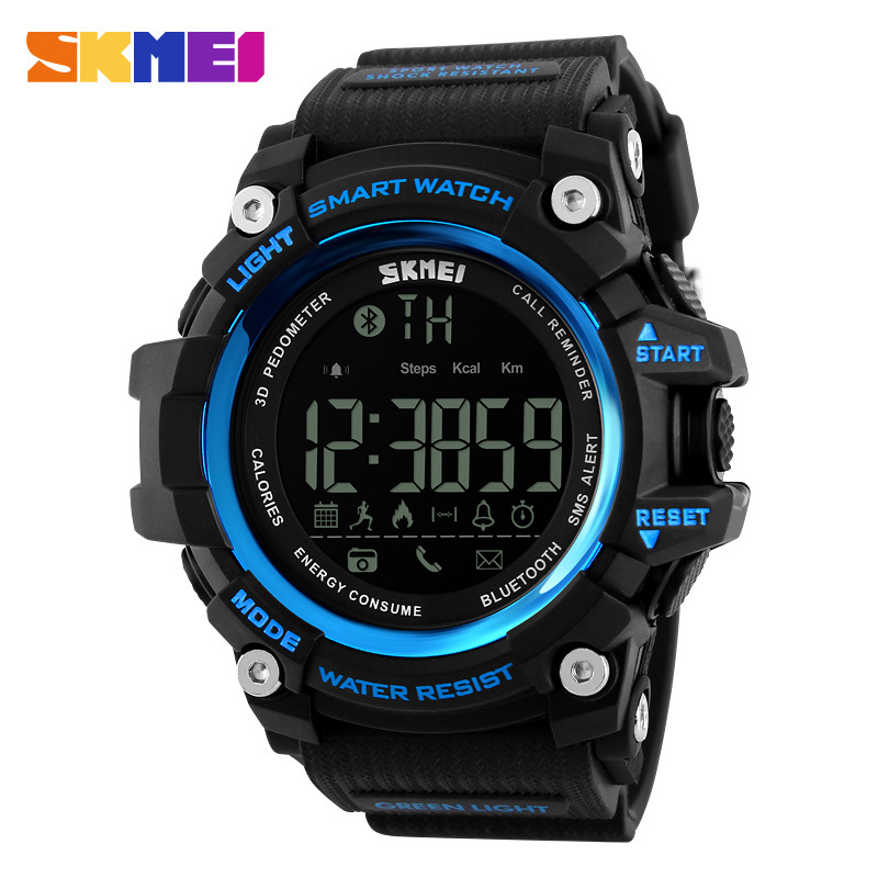 

Bluetooth smart step counter reminder watch support ios Android sports electronic watch Remote Camera 50M Waterproof