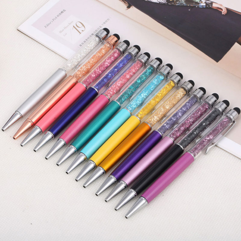 

Multi Functional Metal Crystal Ballpoint Pens For Wedding Birthday Office School Business Writing Supplies, Mixed