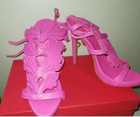 2019 Winge Papillon Feuille Femme Sandales Strass Talons Aiguilles Gladiators D'été Véritable en cuir Bretelles Or Robe De Fête De Mariage Chauss