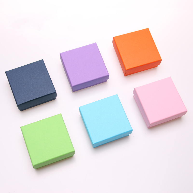 

[DDisplay]7.5*7.5*3.5 Candy Color Jewelry Packing Box Birthday Gift Ring Case Earring Studs Jewelry Storage Box Party Bracelet Jewelry Box, Black;white