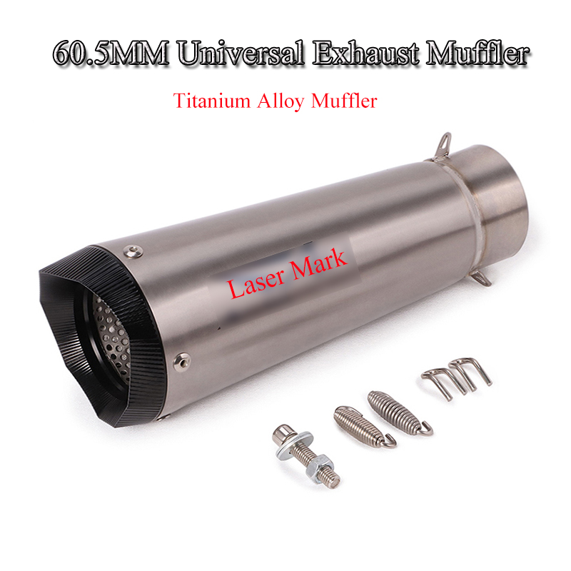 

Motorcycle 60.5MM Universal Exhaust Muffler Pipe Titanium Alloy Muffler Tip Tube Modified For Aprilia rsv4 GSX750 ZX6R ZX10R R1
