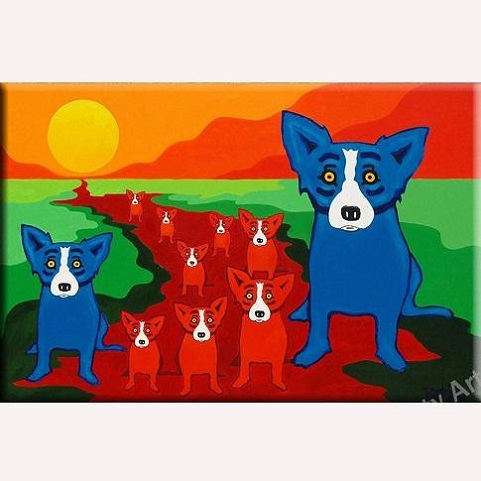 

Handpainted & HD Print Colorful Modern Abstract Animal Dog Art oil painting Home Wall Decor On High Quality Thick Canvas Multi Sizes a72