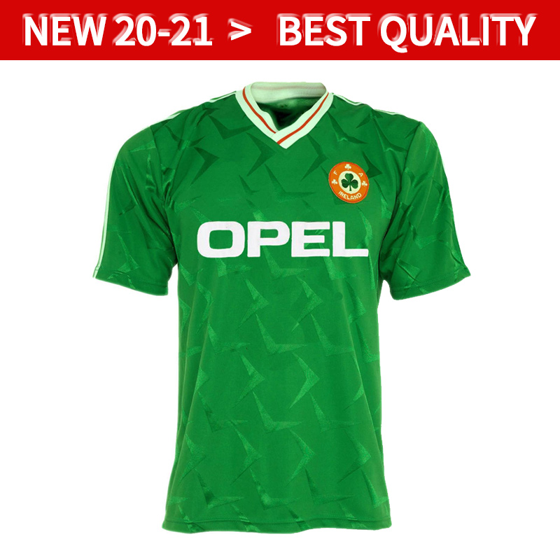 

Ireland RETRO soccer jersey 1990 1992 football shirt Republic of Ireland National Team Jerseys 90 World cup kit green white, Black
