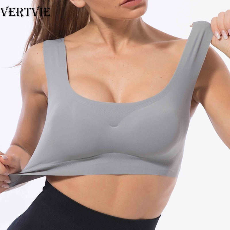 

Women High-quality Fitness Yoga Sports Bra Running Gym Shockproof Underwear Seamless Fitness Top Padded Tank Sleep Bra, Black