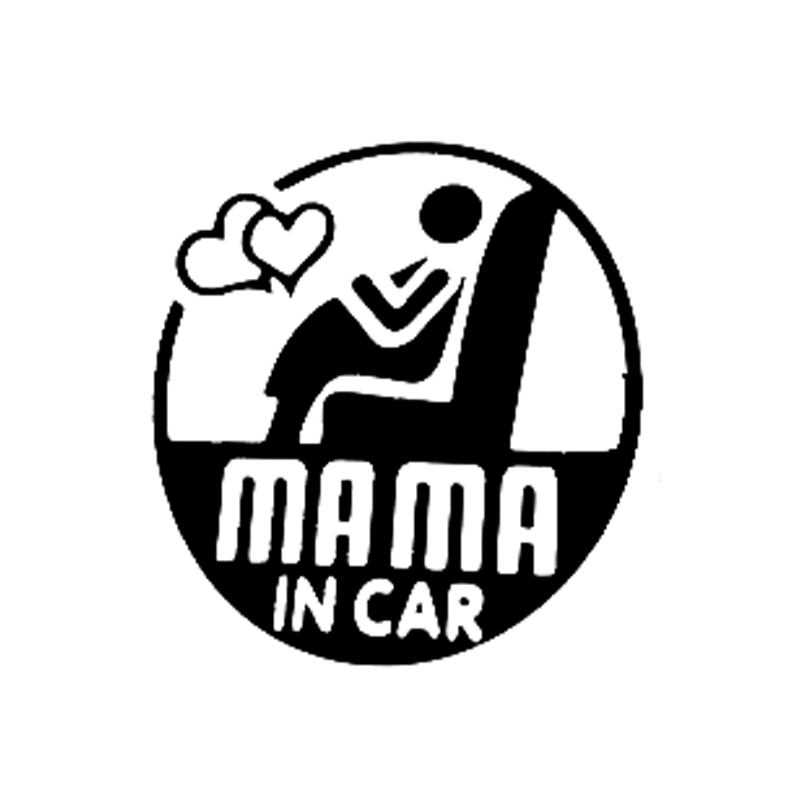 

16*15cm New Style Hot MAMA IN CAR DECAL Funny Car Window Bumper Novelty JDM Drift Vinyl Decal Sticker, Color