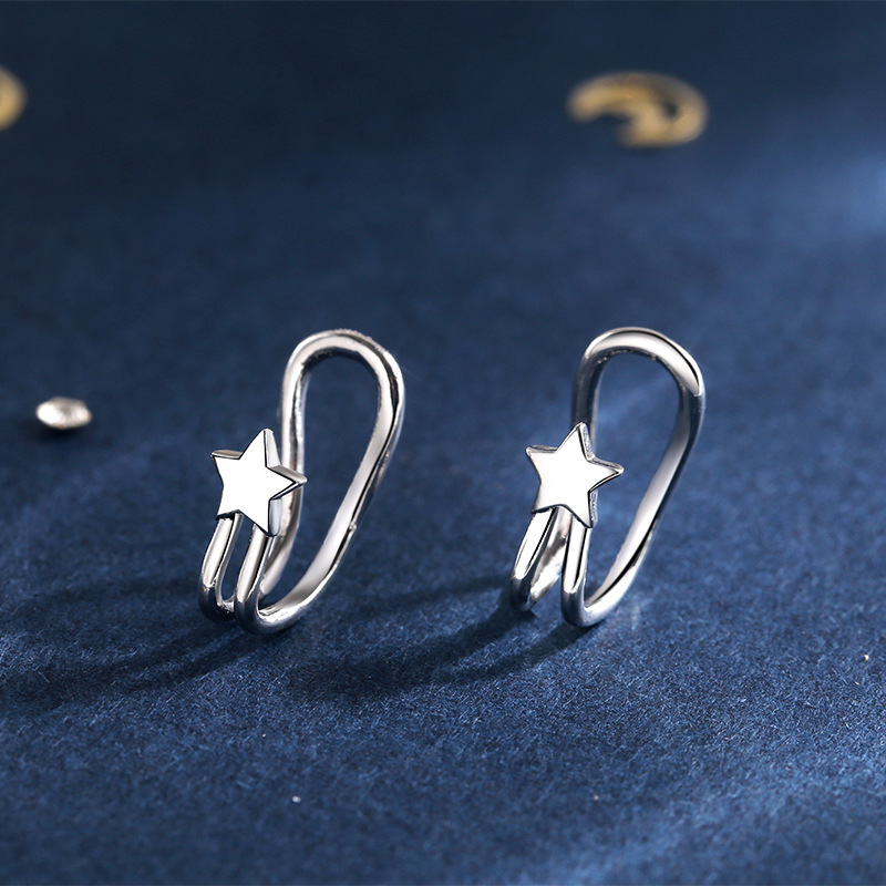 

Clip Earrings for Women Girl 2020 New Style Fashion Clip-on Women's Star Ear Clip INS Elegant Jewelry Summer