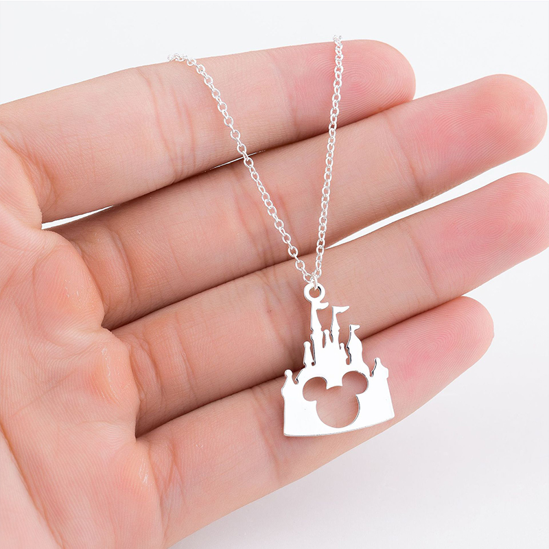 

Pendant Necklaces For Women Jewelry On The Neck Rose Gold Castle Friend Pendants Stainless Steel Chains Necklace Fashion