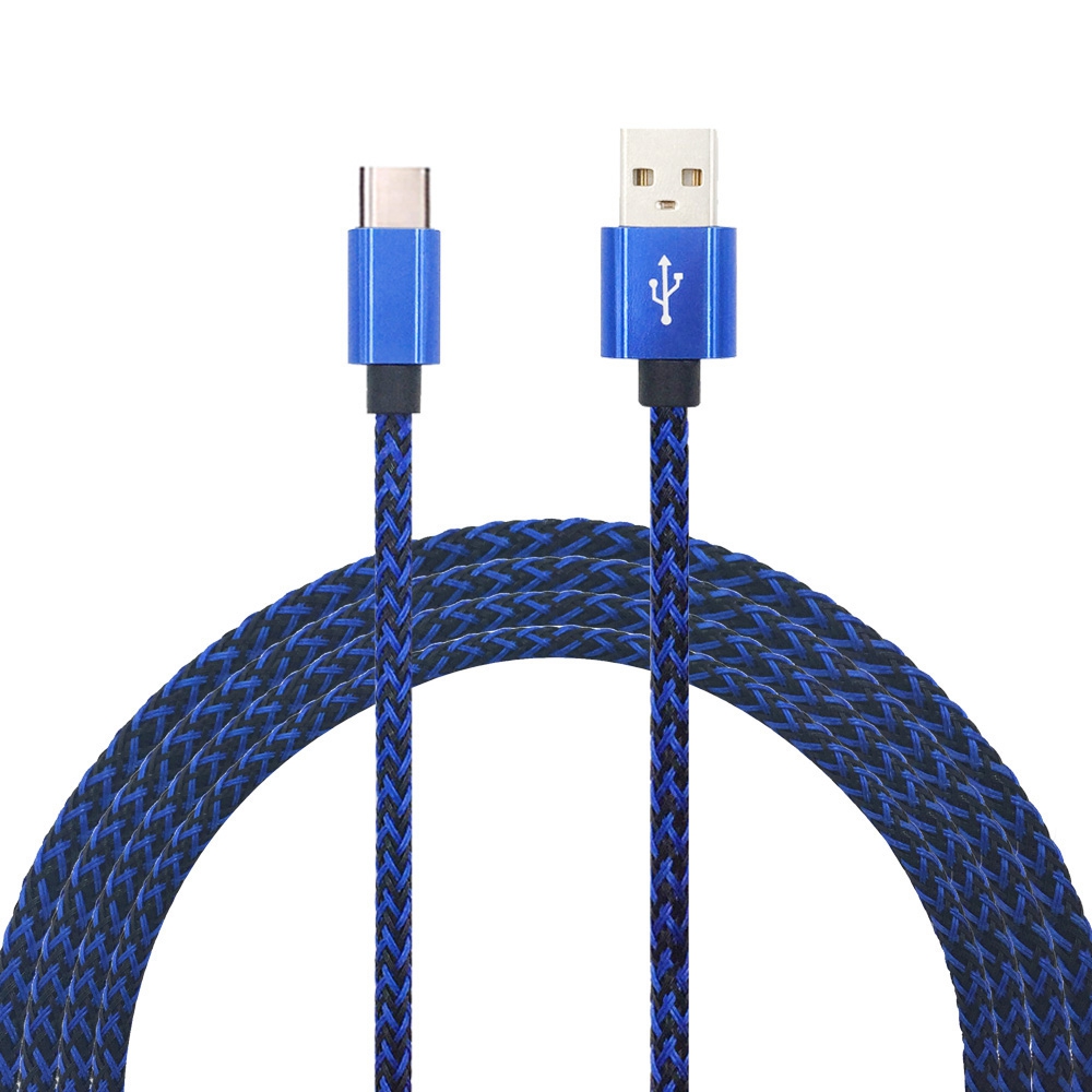 

2M Nylon Braid Type-C USB Cable 2.0A Fast Charge Wire, Red