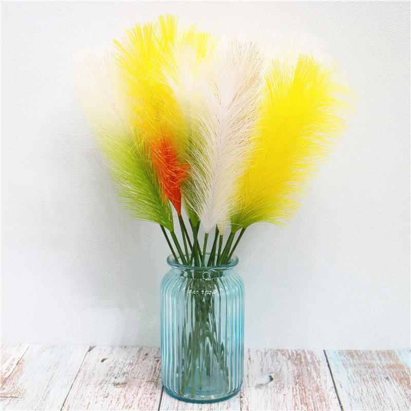 

10 piezas de flores artificiales de caña flores secas naturales Pampas hierba boda escenario verde planta decoración familia Bon, White