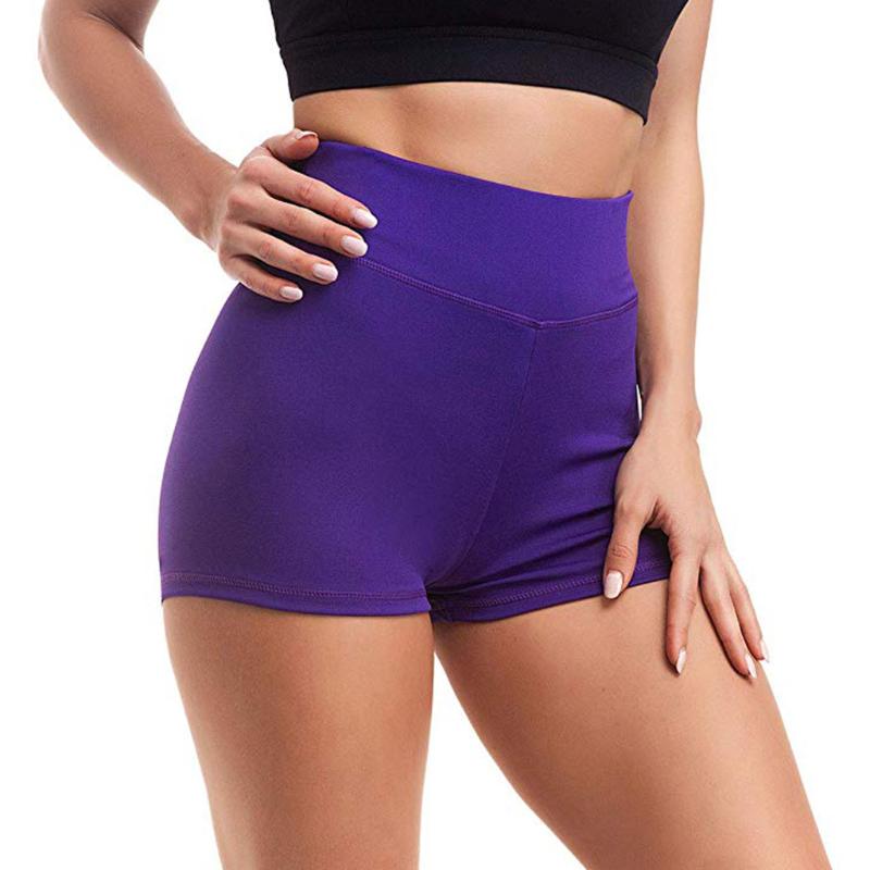 

SAGACE Women's Hip High Waist Sports Yoga Shorts High Elastic Yoga Women Sport Leggings, Bu