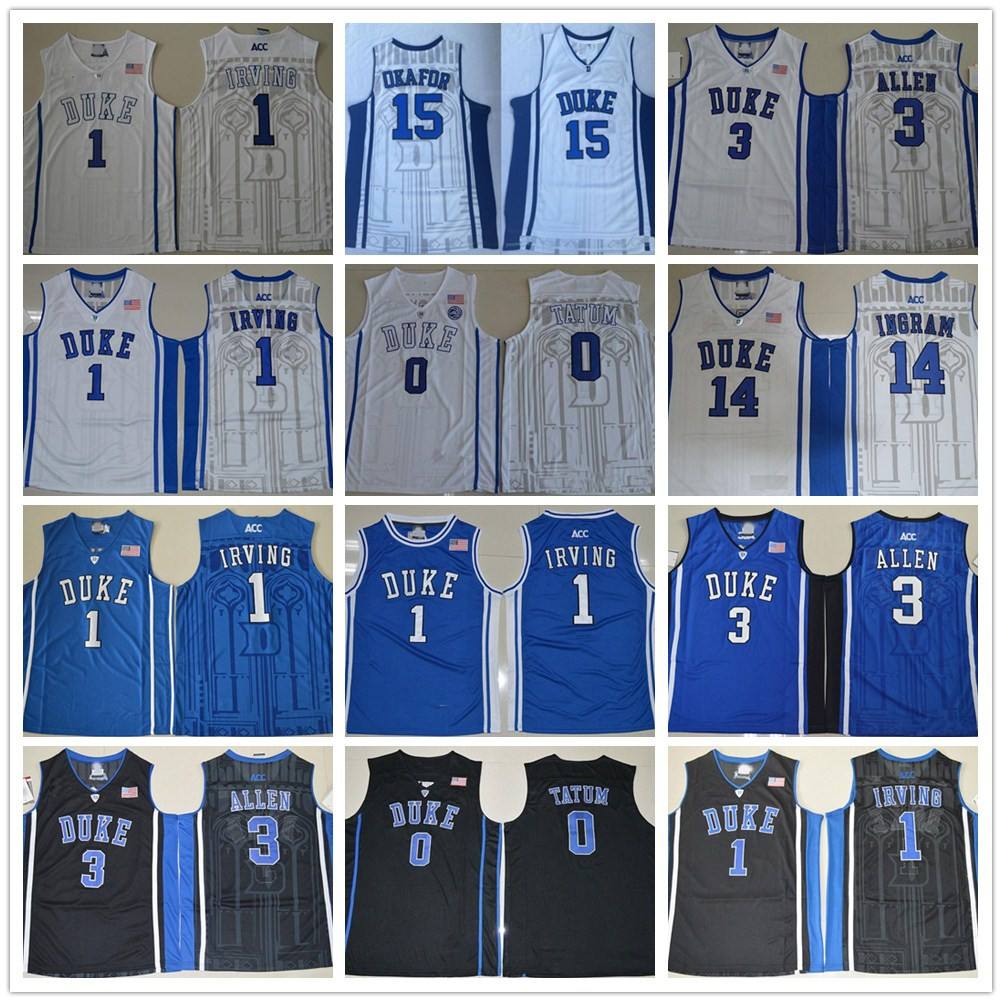 

NCAA Duke Blue Devils College Jersey Kyrie 1 Irving Jahlil 15 Okafor Grayson 3 Allen Brandon 14 Ingram Jayson 0 Tatum Stitched Jerseys, Colour 12