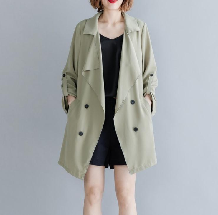 

2020 spring and autumn with New style fashion Long sleeve hooded Women's Windbreaker coat, Turquoise
