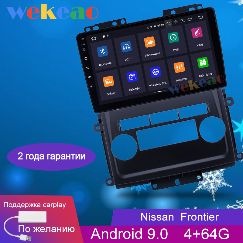 

Wekeao 9'' Android 9.0 Car Dvd Multimedia Player For Frontier Xterra 2009-2012 Car Radio GPS Navigation 2 din WIFI 4G