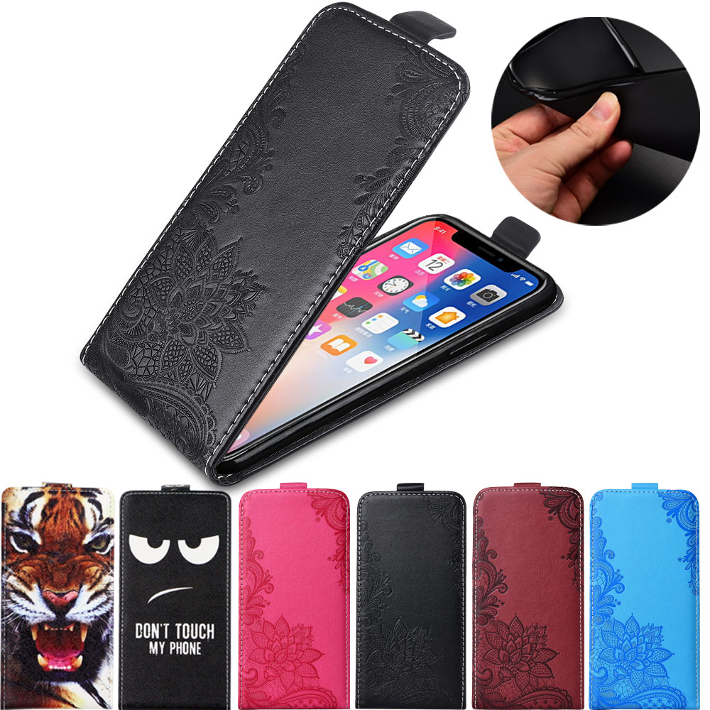 

For iphone 7 5 6 6s 8 6sPlus 7plus 8plus case TPU Soft back cover flip leather case Vertical Cover For iphone X XR XS Max SE, Soft cover x 1