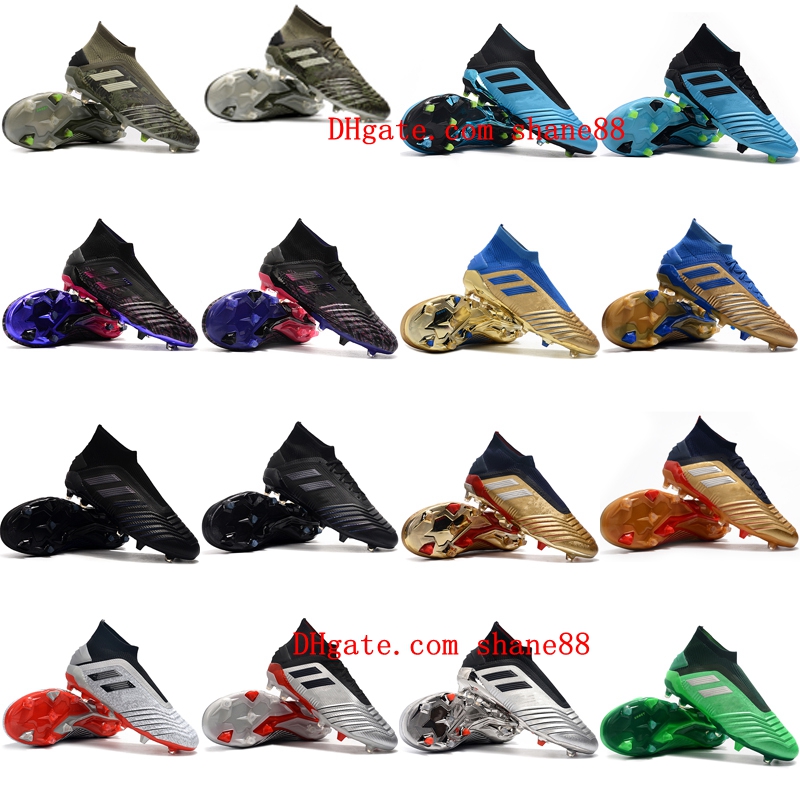 

2021 arrival mens soccer shoes Predator 19.1 FG high ankle cleats 19 accelerator tango football boots Tacos de futbol, As picture 7