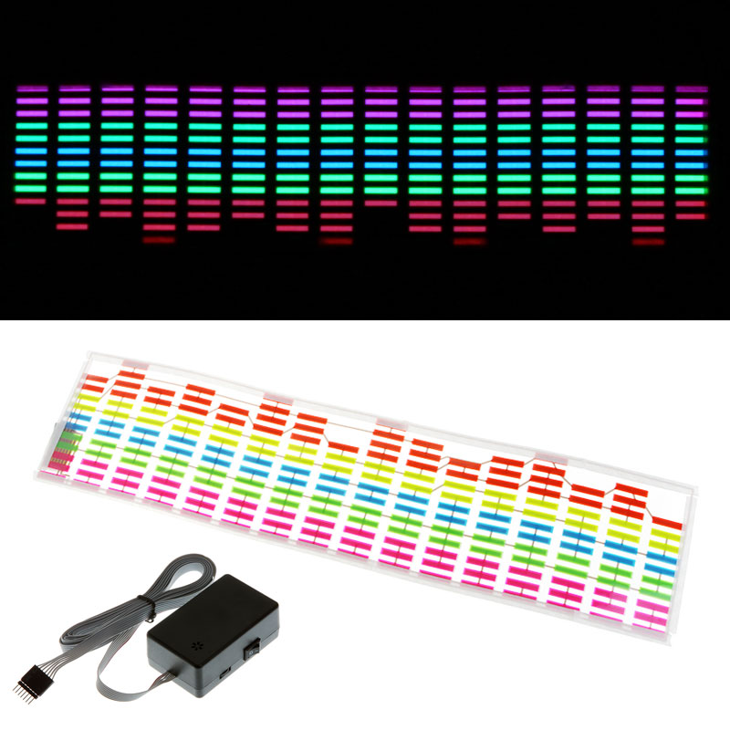 Car Music Rhythm LED Flash Light Autos Sticker Music Equalizer Car Neon light Led Decoration Lamps-image-460221133