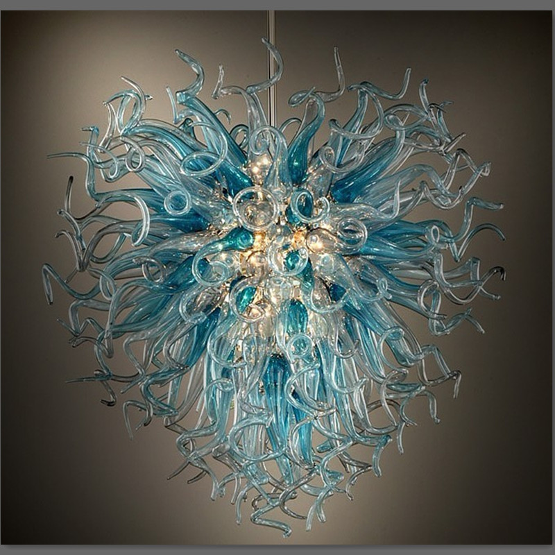 

Pendant Lamps Luxuy Chandelier lamp Led Bulbs 110v/240v Borosilicate Unique Europe Style Blown Glass Lighting Hanging