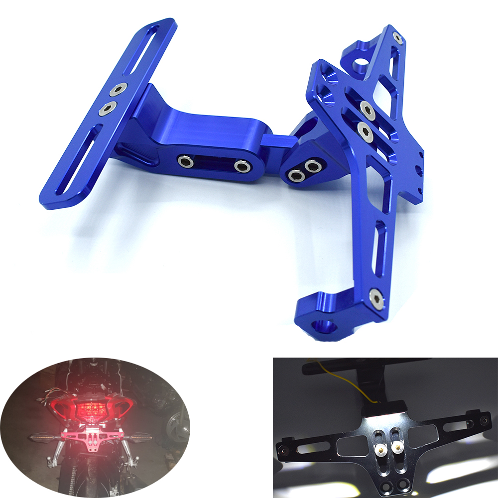 Moto Réglable CNC Numéro De Licence Support de plaque support Lumière DEL 12 V